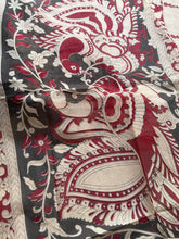 Kalahasti Pen Kalamkari Kota Saree with Cotton Blouse – Narrative Design