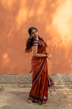 Semi Kanchi Silk Saree – Rust Orange Festive & Ethnic Wear