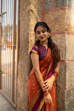 Semi Kanchi Silk Saree – Rust Orange Festive & Ethnic Wear