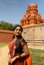 Semi Kanchi Silk Saree – Rust Orange Festive & Ethnic Wear