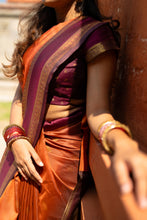 Semi Kanchi Silk Saree – Rust Orange Festive & Ethnic Wear