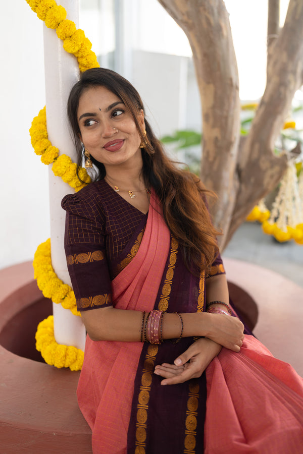 Devaki Sungudi Cotton Saree – Handcrafted Madurai Sungudi Saree in Soft Cotton