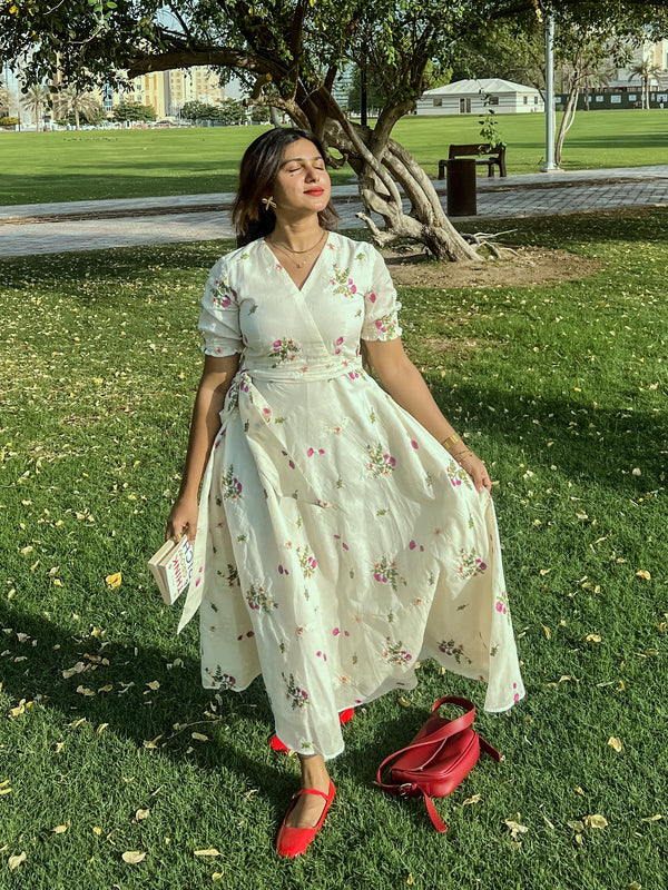 Multicolour Floral Embroidered Dress