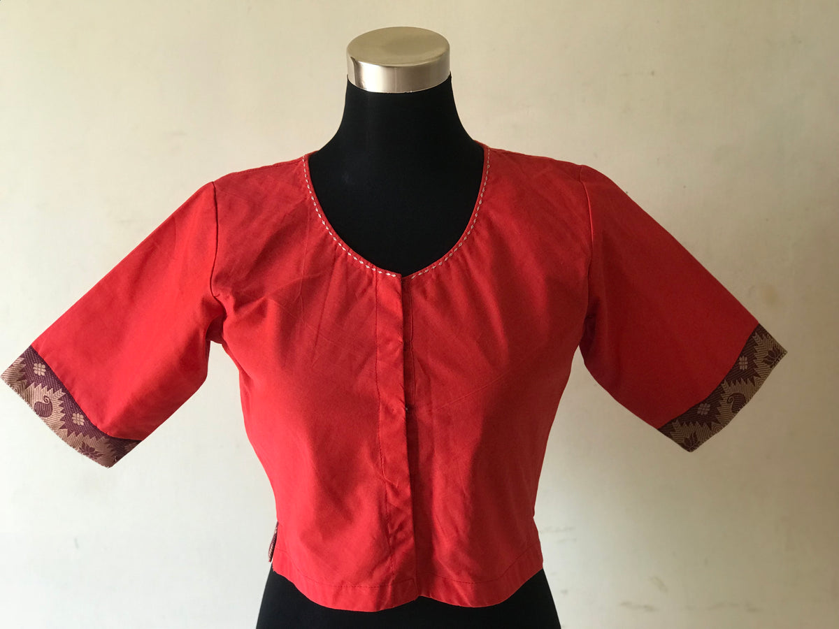 Orange Chettinad Cotton