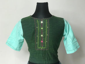 mirror work blouse