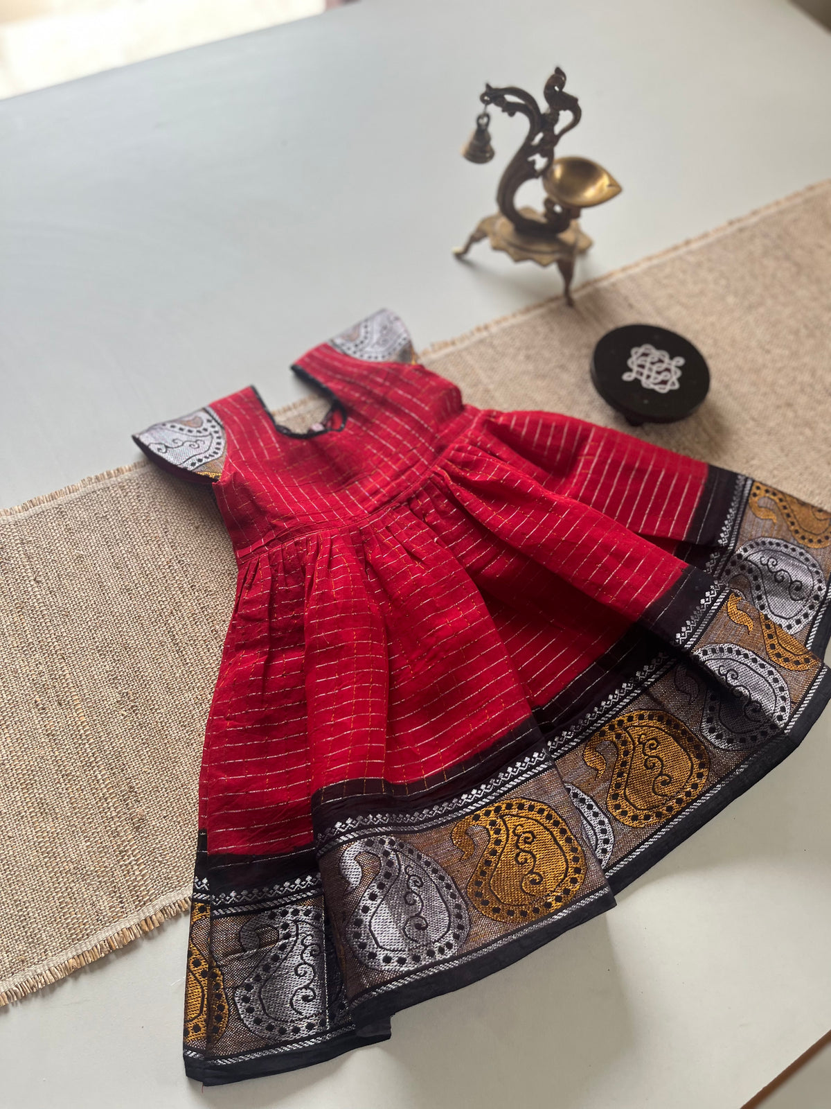 Zari kattam kids frock