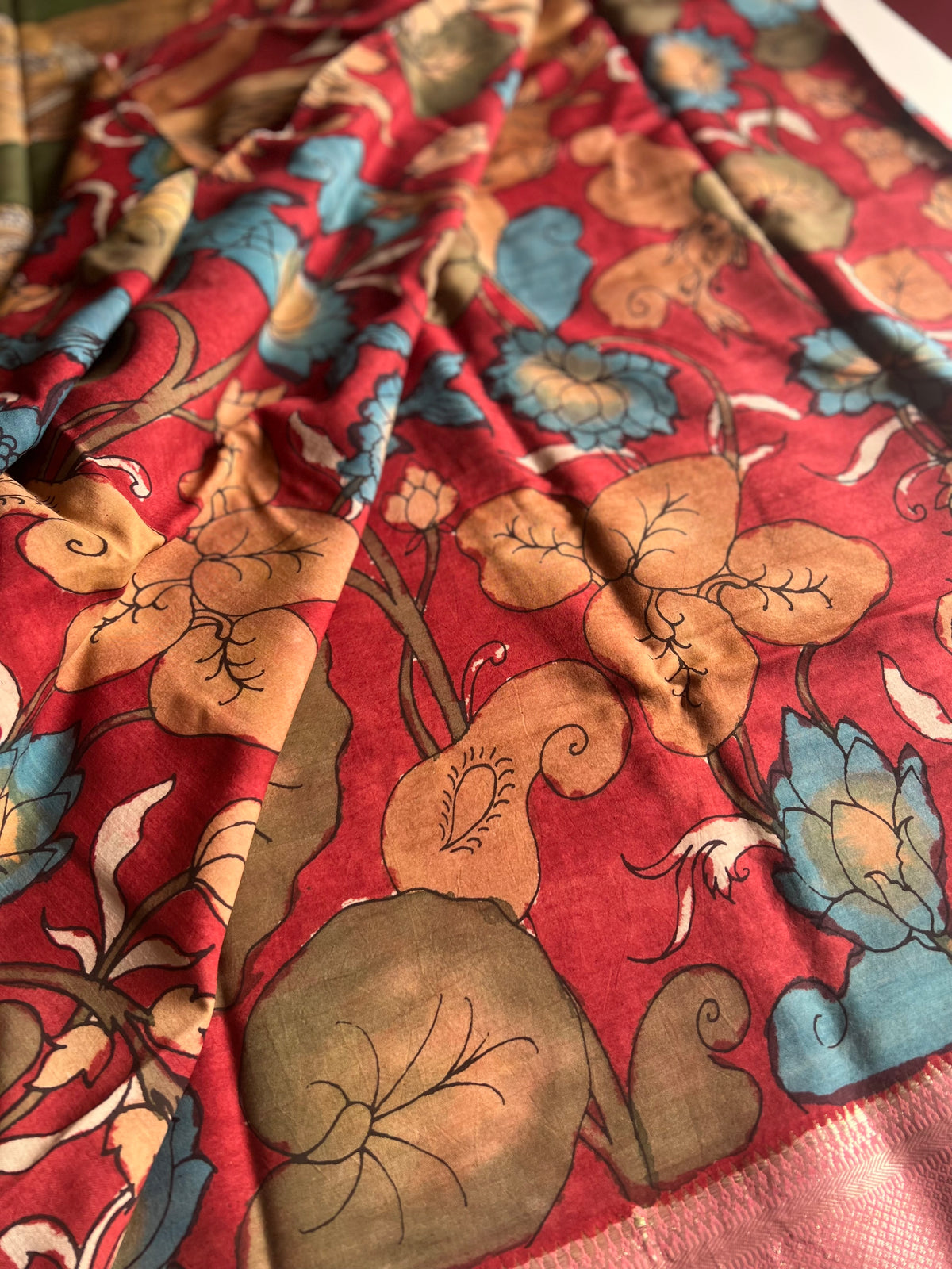 Pen kalamkari Banglore silk