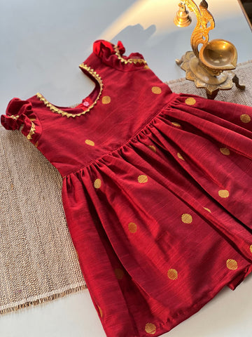 Zari kattam kids frock – Studio Virupa