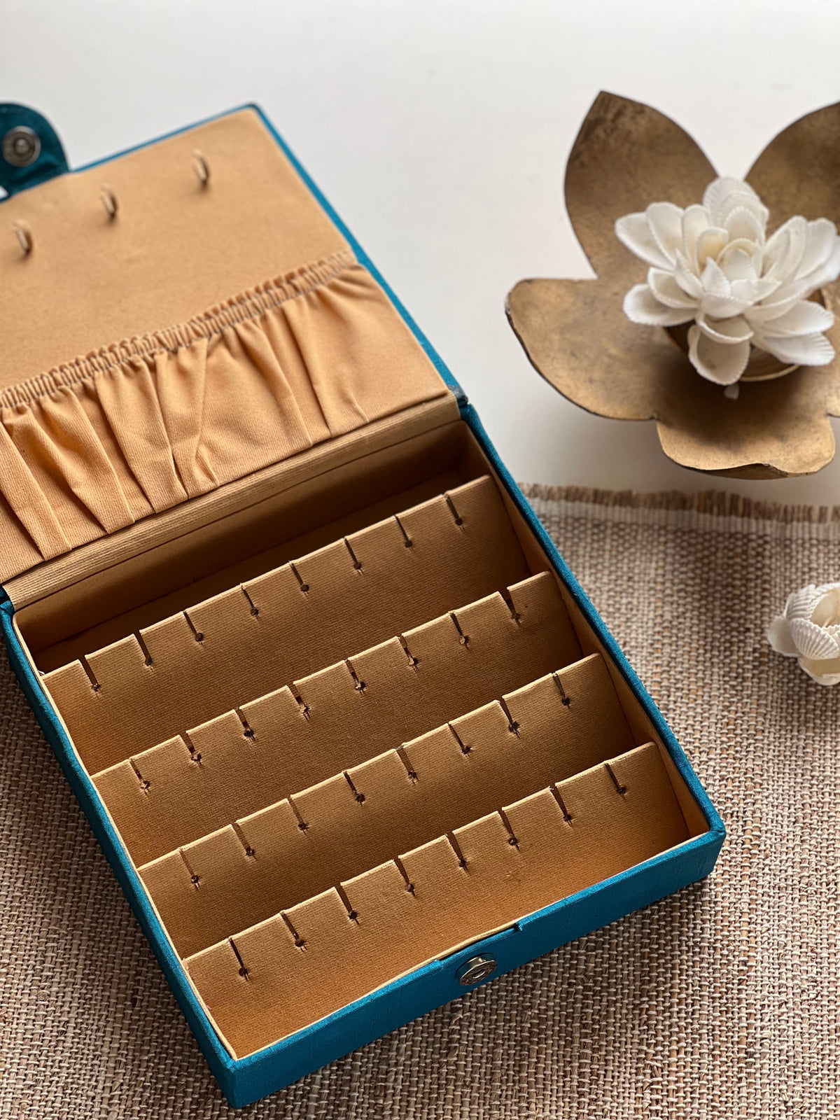 Teal blue Earring Box